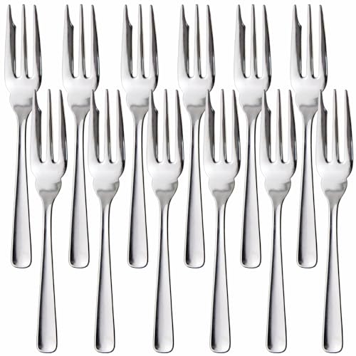 Nagao Hakaku Cake Forks, 5.9 inches (15 cm), Set of 12, Stainless Steel, Dishwasher Safe, Commercial Use, Made in Japan