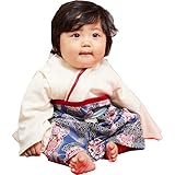 [スウィートマミー] ベビー袴 ロンパースオーガニックコットン100％ 和服 フォーマル [ネイビー/90]