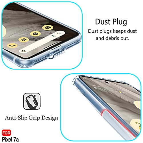 Image of TheGiftKart Back Cover Soft Case for Google Pixel 7A | Best Camera Protection | Inbuilt Dust Plugs & Anti-Slip Grip | Ultra Clear Slim Back Cover Case for Google Pixel 7A (Silicone, Transparent)