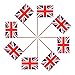 Jovitec 100 Pieces British Flag Toothpicks the Union Jack Flag Cupcake Toppers for Birthday Wedding Baby Shower National Day