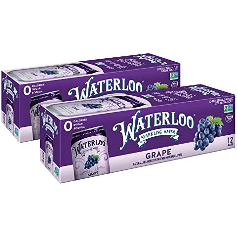 Waterloo Grape Sparkling Water, 24 Pack Cover