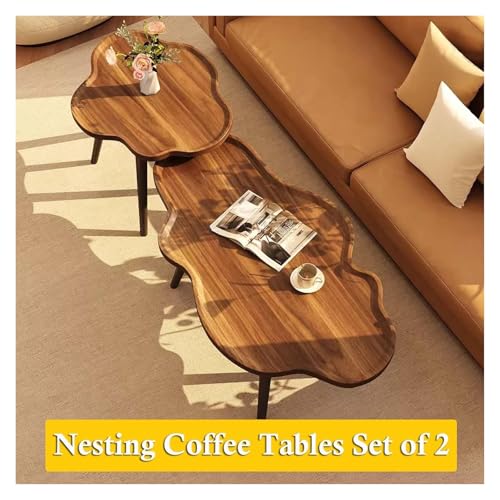 Table basse gigogne lot de 2 petite table salon appoint bois