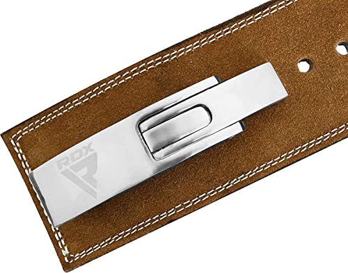 Rdx Weight Lifting Belt Powerlifting, Approved By Ipl And Uspa, 10Mm Thick 4" Leather Lumbar Back Support, Lever Buckle Gym Strength Training Equipment, Bodybuilding Deadlifts Squats Workout Men Women #TOP7