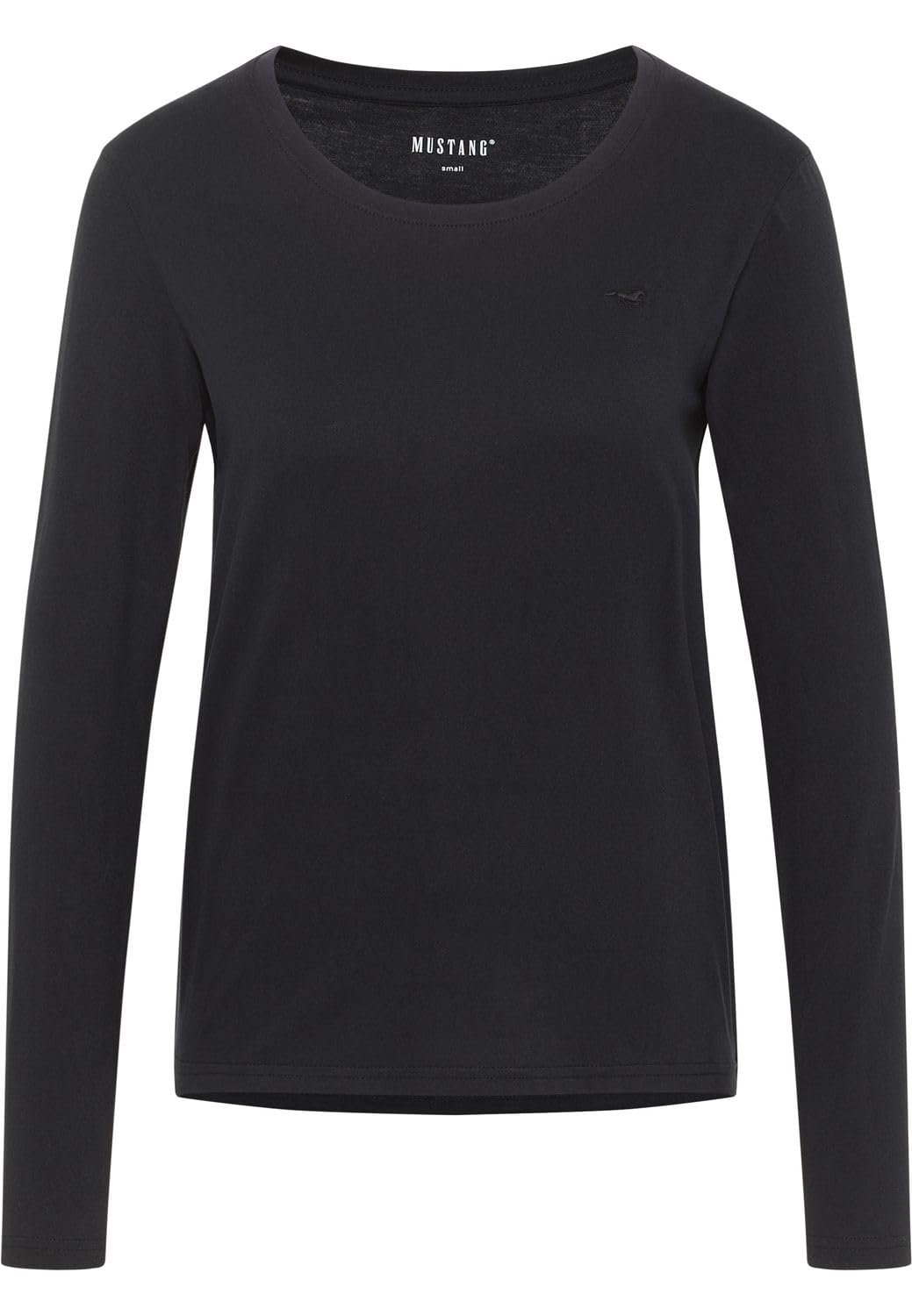 MUSTANG Damen Langarmshirt Elly - Regular Fit - XS S M L XL Weiss Schwarz