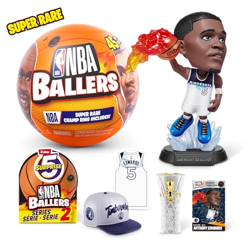 5 surprise nba ballers series 2 by zuru licensed nba collectible surprise unboxing basketball collectible sports toy for boys ages 3 and up 2 capsules