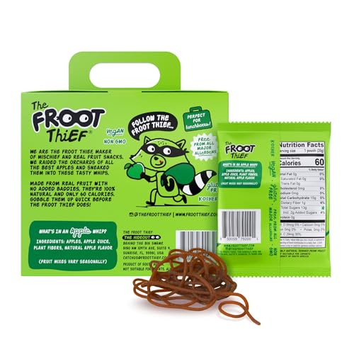 The FROOT Thief Real Fruit Snack Whips, Apple, Nut Free, Perfect for School Lunches and Snacks, Individual Bags Kids Snacks, 5 Pack - image 6
