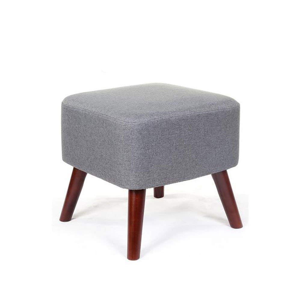 Banc à chaussures en bois massif à 4 pieds et tabouret carré pour entrée