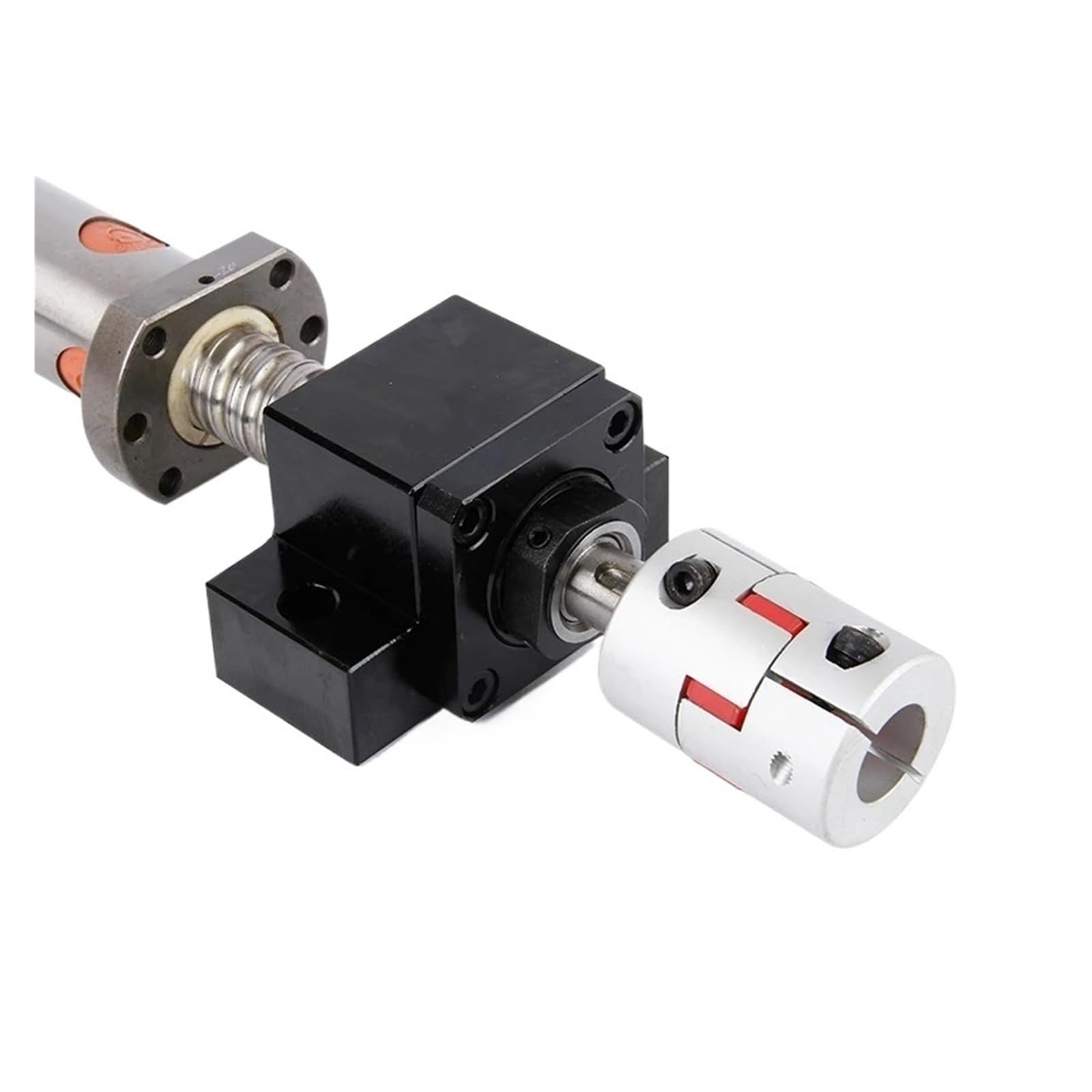 Guida al movimento lineare in miniatura Guida lineare 2 pezzi HGR20 + 4 blocchi di scorrimento HGH20CA + vite a ricircolo di sfere SFU1610 con estremità lavorata for BK/BF12(550mm)