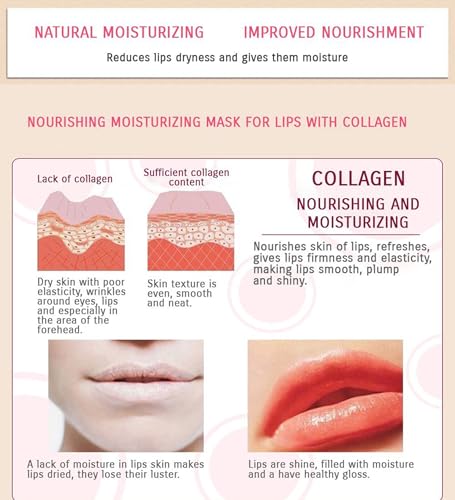 Felico Lip Mask & Eye Mask - 30PCS Under Eye Patches Skincare for Puffy Eyes Bags Reducing Dark Circles,Collagen Hydrating Moisturizing Smoothing Gel Pads for Fade Fine Lines Anti-Aging Wrinkles Pink