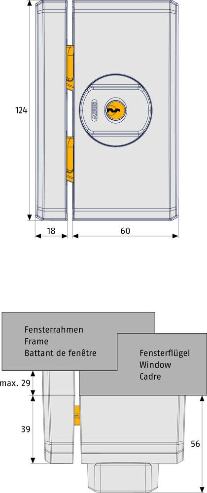 ABUS Vouwslot Bordo Big Alarm 6000KA SH 120 cm Zwart