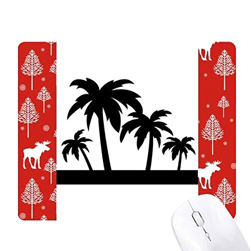 La souris de Noël en forêt silhouette silhouette noire pour décorer votre table de fête