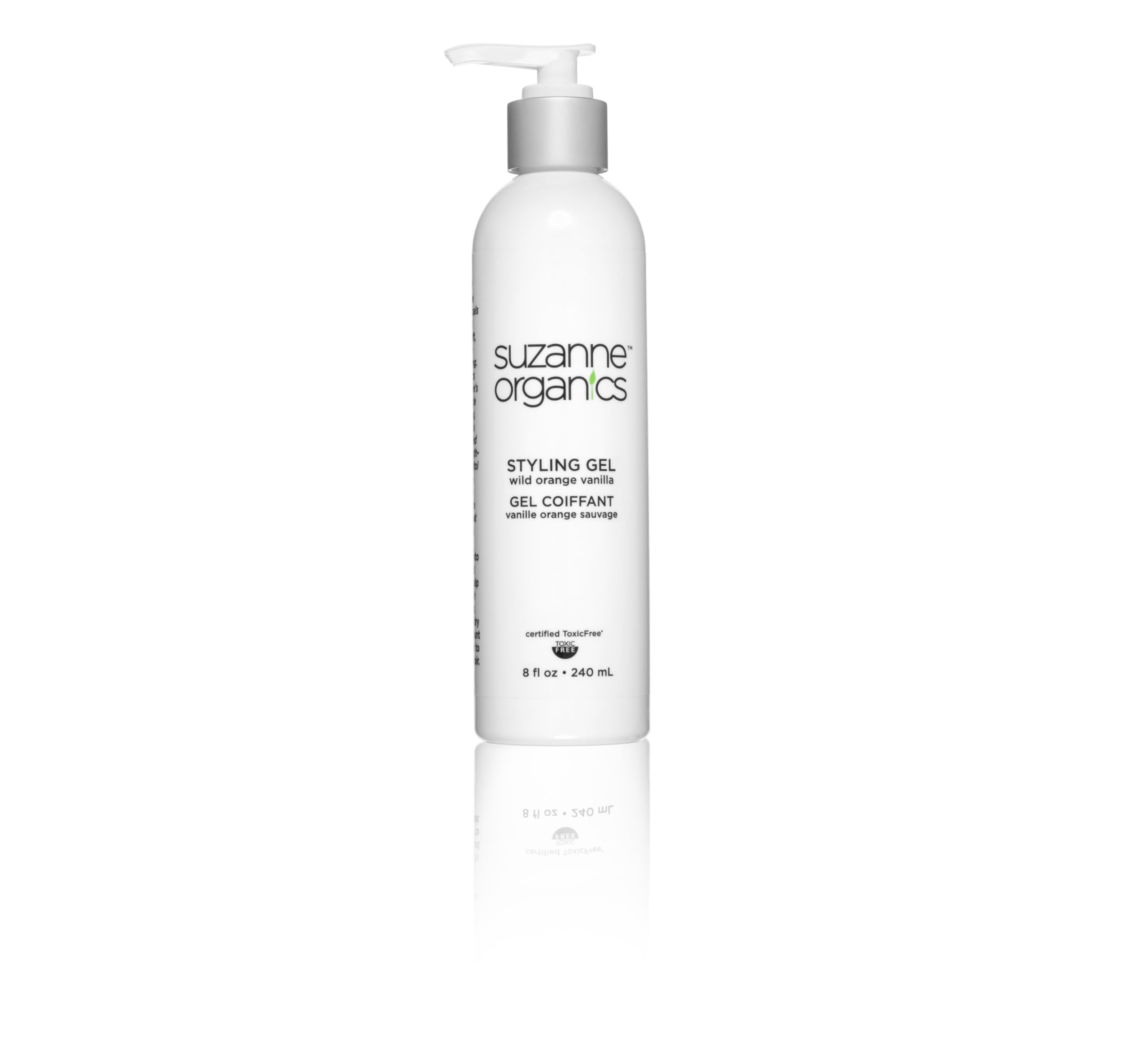 SUZANNE Somers Styling Gel – Wild Orange Vanilla | Toxic-Free Natural Hair Gel for Frizz Control & Hold (8 oz)