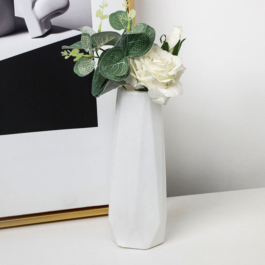 SATYAM KRAFT 1 Piece Unbreakable Plastic Flower Vase for Wedding,Flowers, Gifting,Home,Bedroom, Décoration Item, Christmas Decoration,Restaurant Centerpieces,Table top(Pack of 1)(Model 1)(White) (B0D91V7T22) Amazon Price History, Amazon Price Tracker