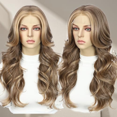 BABEHERS Brown Lace Front Wig for Women 13x4 Pre Plucked