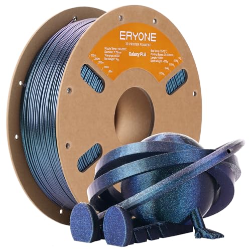 Image of ERYONE Galaxy PLA 3D Printer Filament, Sparkle Glitter PLA, 1.75mm + /-0.03mm, 1kg(2.2LBS) /Spool, Christmas Filament, Galaxy Sirius Nebula (Blue)