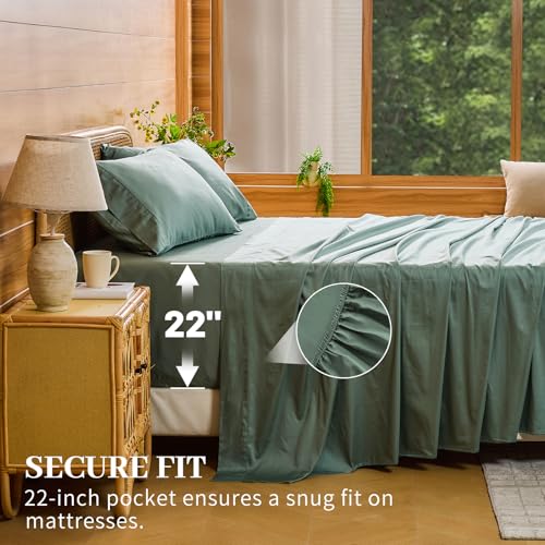 Image of Bedlifes 1000TC Egyptian Cotton Cal King Sheets, 18-24 inch Extra Deep Pocket