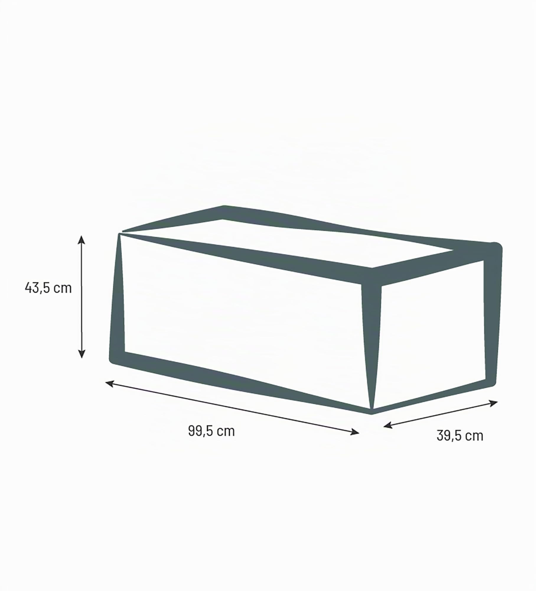 EDA – Jardinera Basalt – 98 L – Decoración de imitación hormigón, para Uso en Interiores y Exteriores, Zona de retención de Agua para limitar el riego, 99,5 x 39,5 x H. 43,5 cm, Gris Antracita