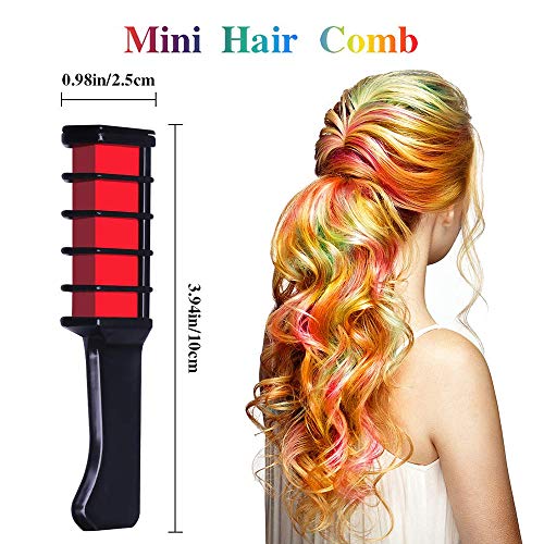 New Hair Chalk Comb,Temporary Hair Color Dye For Girls Age 4 5 6 7 8 9 10 Kids For New Year, Birthday Party, Cosplay (10Pcs) #TOP4