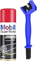 Lubrificante Corrente Mobil Super Moto Chain Lub Spray 200ML + Escova de Limpeza