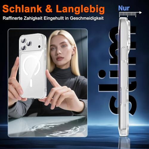Image of for iPhone 17 Pro Case Clear with Privacy Screen Protector