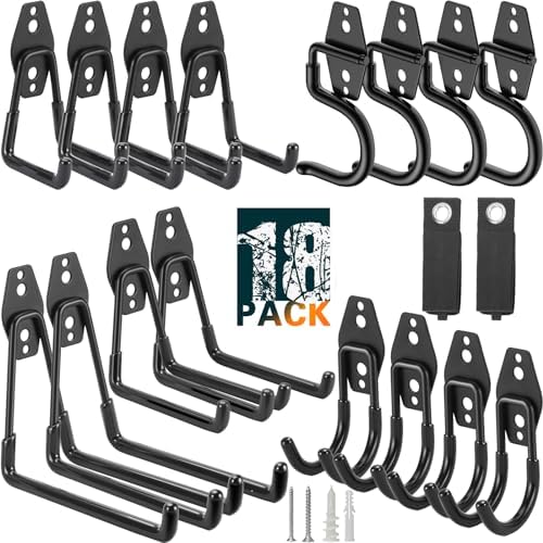 LUPYJI 6-Pack Heavy Duty Garage Hooks - Wall Mount Steel Utility Hangers For Tools & Storage - View #9