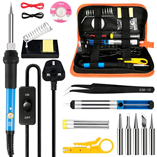 60W Soldering Iron Kit with Adjustable Temperature