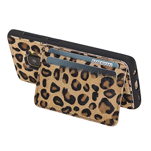 Super Big Clearance! Venito Pisa Leather Wallet Case, Galaxy S9 Leather Case, S9 Leather Wallet Case, S9 Leather Phone Wallet Compatible with Samsung Galaxy S9 Phones - Furry Leopard
