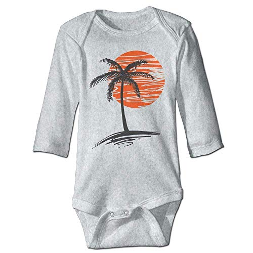 Palm Tree Sunset Baby Climbing Long Sleeve Onesie 0-6 Month