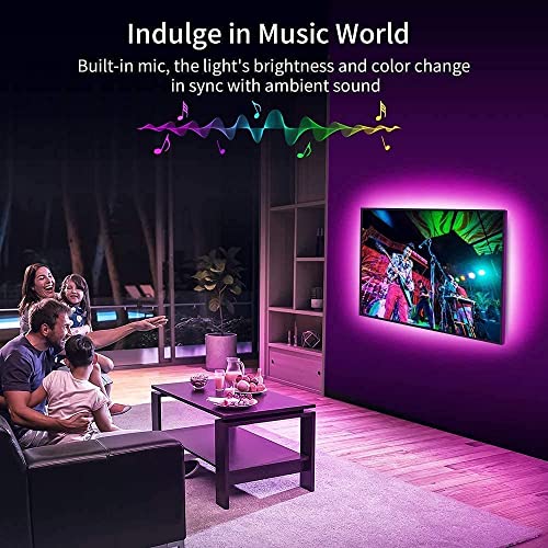 Image of DesiDiya Smart Led Strip Lights with Power Supply Color Changing 5050 RGB 300LED's Rope Light Strips - 5 Meter,Red,Blue,Green(Smart WiFi +RF Controller)(Strip-RGB-WiFi-Remote-RF -1)