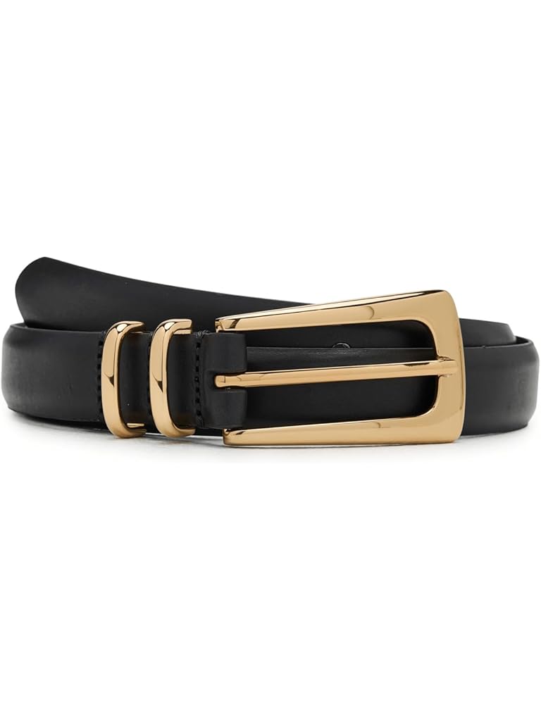 Black Madewell Elongated Buckle Belt