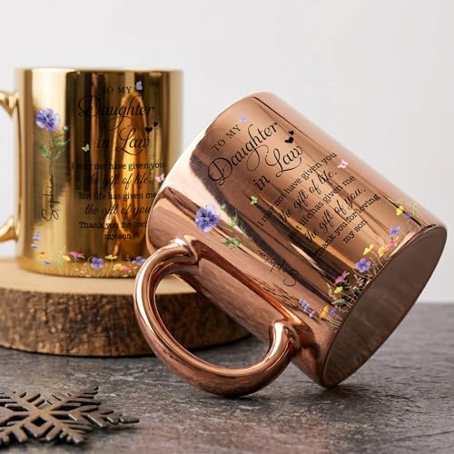 Taza metálica personalizada para nuera 11 onzas miniatura 5