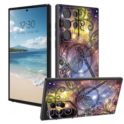 Coque Samsung S25 Ultra magnétique robuste et antichoc double couche avec béquille