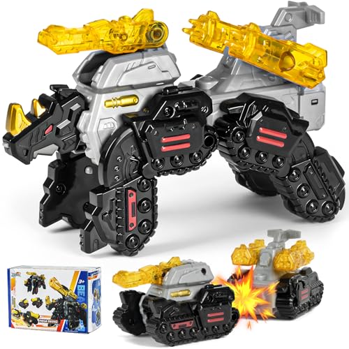Image of Collision Transforming Dinosaur Car Toys, 2 in 1 Magnetic Car Transform into Dinosaur Toys, Dino Robot Toy, Deformation Car Birthday Easter Party Gifts for Kids Boys Girls, Black