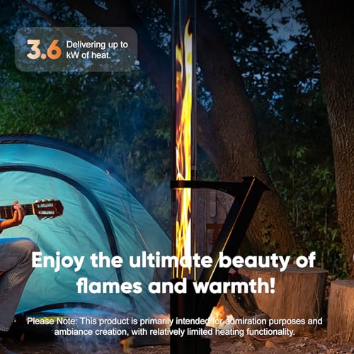 Image of Rayzi New Rocket Stove 55 Inch, Smokeless Wood Pellet Patio Heater, Wood Pellet Fire Pits for Outside, Portable Pellet Heater for Patio /Garden /Backyard /Outside Restaurant /Bonfire Party /Beach