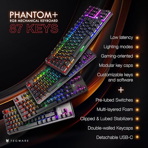 Clavier mécanique RVB 88 touches Phantom+ Tecware switch tactile pré-lubrifié - 2