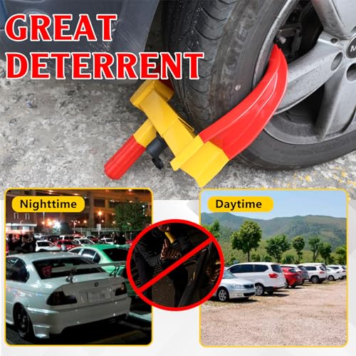 Opl5 JB-330-2 Wheel Lock, 2 Packs Universal Wheel Clamp Lock,Heavy-Duty Car Security Trailer Tires Wheel Lock,Adjustable Trailer Wheel Lock Tires Anti Theft thumb #5