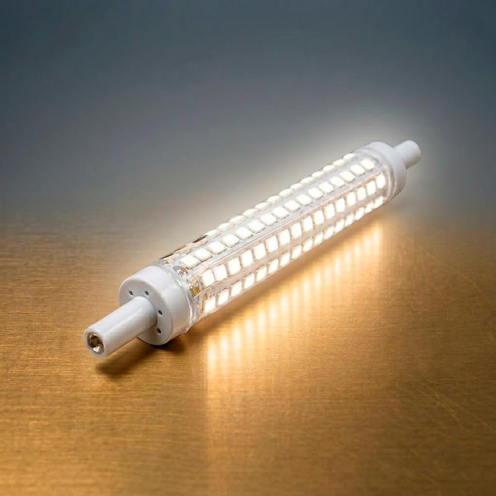 Genérico Bombilla LED R7S 118mm 8W Equivalente 65W Blanco Neutro 4000K 850LM Lámpara Lineal Slim No Regulable para Hogar Oficina Dormitorio Comedor (10 Pack)