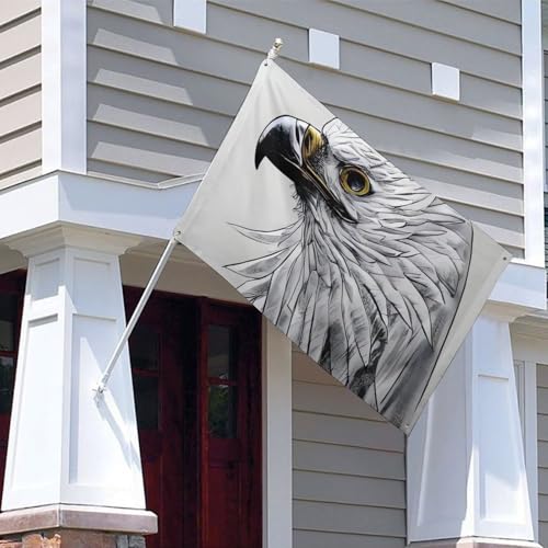 Drapeau aigle anti-déchirure en polyester pour décoration extérieure et fêtes