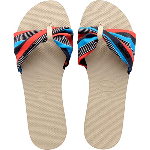 Rasteira You St Tropez, Havaianas, Feminino, Bege Palha/Marinho, 39/40
