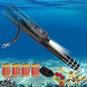 HOMADISEY Metaaldetector Pinpointer volledig waterdicht – LCD-scherm IP68 12 meter onderwater draagbare 360 ° sonde 3…
