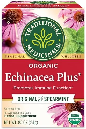 Traditional Medicinals Organic Echinacea Plus Spearmint, 16 Tea Bags