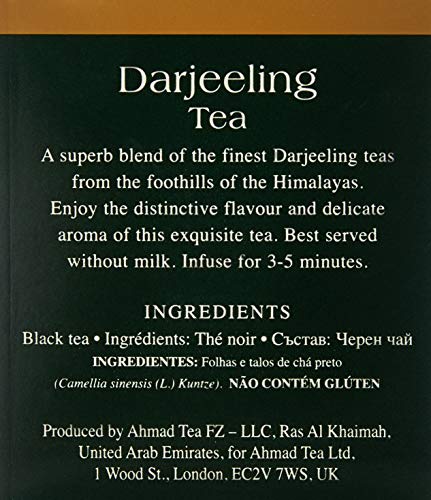 Ahmad Tea London Chá Preto Darjeeling 10 Unidades De 20G