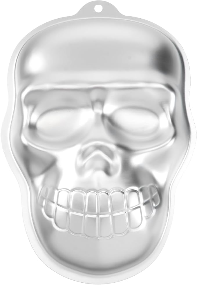 Skull Cake Mold Halloween Skull Baking Pan 3D Cake Pan Nonstick Chocolate Mold Halloween Cake Pan Haunted Baking Cake for for,Pizza,Jelly