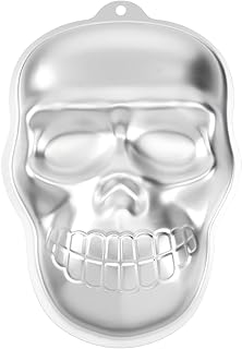 DOITOOL Skull Cake Mold Halloween Skull Baking Pan 3D Cake Pan Nonstick Chocolate Mold Halloween Cake Pan Haunted Baking Cake for for,Cakelet,Pizza,Jelly