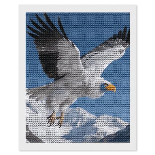 Kit peinture diamant 5D condor haute définition avec strass ronds scintillants