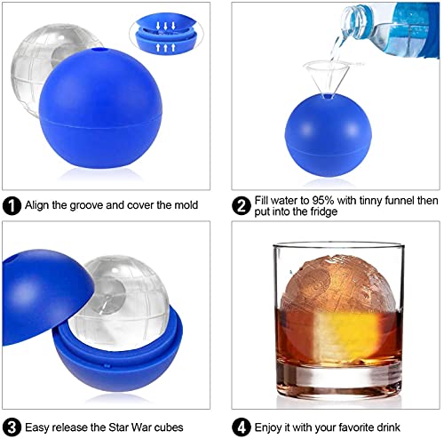 Molde de Silicona Forma Bola de Hielo 2 Unidades Azul miniatura 6