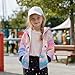 Psaytomey Colorful Axolotl Girls Zip Up Hoodies Warm Comfy Full Zip Sweatshirt Jackets Long Sleeve Pullover Fashion Fall Tops with Pocket for School Workout Sports