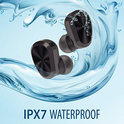 Image of Klef TWS True Wireless Bluetooth 5.0 Ipx7 in-Ear Headphones /Headset /Earphones with Handsfree Mic (Matt Black)