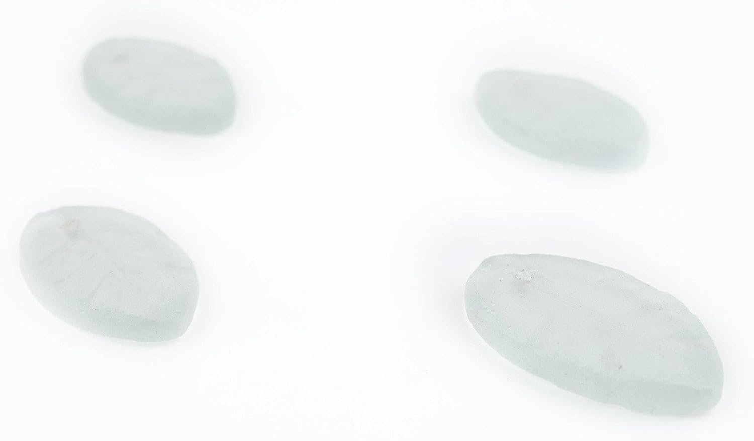 The Bead Chest Leaf Sea Glass Pendants, Frosted Matte Eco-Friendly Translucent Recycled Glass Charms for Jewelry & Necklace Making