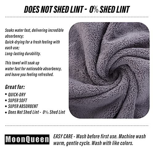 Moonqueen 6 Pack Premium Hand Towels - Quick Drying - Microfiber Coral Velvet Highly Absorbent Towels - Multipurpose Use As Hotel, Bathroom, Shower, Spa, Hand Towel 16 X 28 Inches (Multicolor) #TOP3